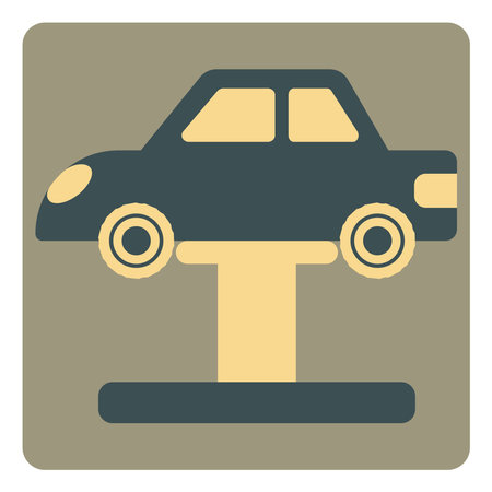 Auto car repearing, illustration, vector, on a white background.のイラスト素材