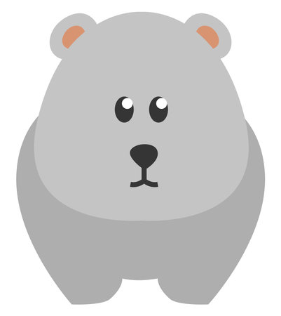 White polar bear, illustration, vector, on a white background.のイラスト素材