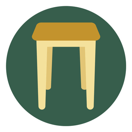 Little stool, illustration, vector, on a white background.のイラスト素材