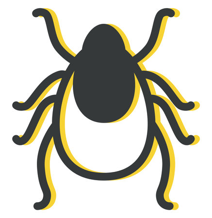 Black tick, illustration, vector, on a white background.のイラスト素材