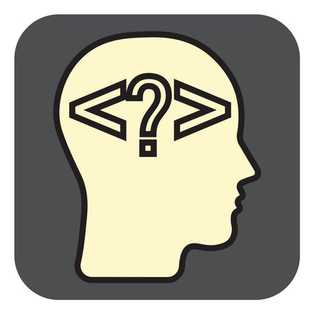 Very smart person, illustration, vector, on a white background.のイラスト素材