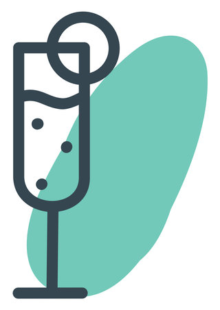 Citrus coctail, illustration, vector, on a white background.のイラスト素材