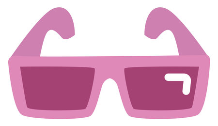 Pink glaasses, illustration, vector, on a white background.のイラスト素材