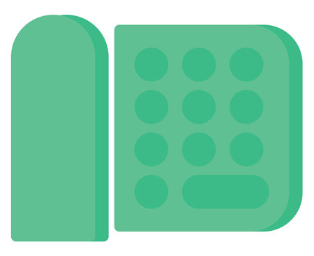 Dial phone app, illustration, vector, on a white background.のイラスト素材