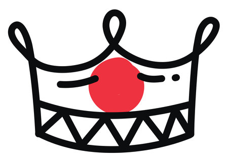 Leadership crown, illustration, vector, on a white background.のイラスト素材