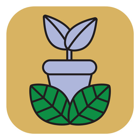 Eco plant in pot, illustration, vector, on a white background.のイラスト素材