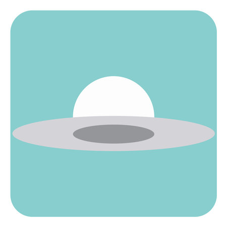 Big grey hat, illustration, vector, on a white background.のイラスト素材