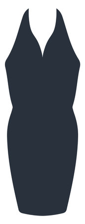 Party dress, illustration, vector, on a white background.のイラスト素材