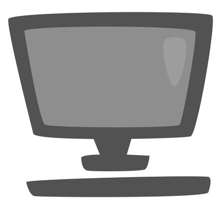 Computer screen, illustration, vector, on a white background.のイラスト素材