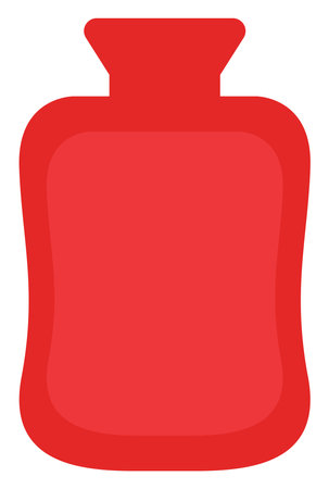 Hot water bottle, illustration, vector, on a white background.のイラスト素材