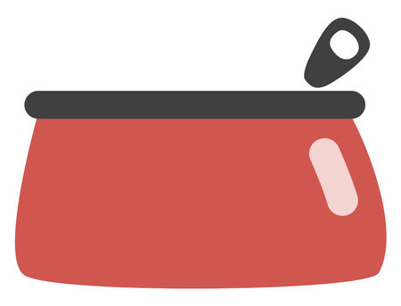 Red cosmetic bag, illustration, vector, on a white background.のイラスト素材