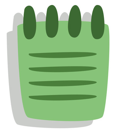 Journalism notebook, illustration, vector, on a white background.のイラスト素材