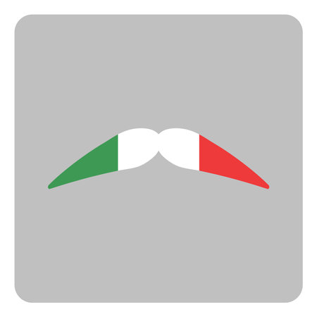 Italian mostache, illustration, vector, on a white background.のイラスト素材