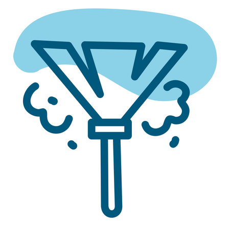 Dusting brush, illustration, vector, on a white background.のイラスト素材