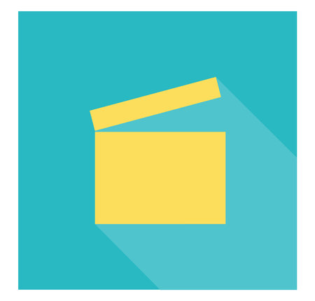 Movie clapboard, illustration, vector, on a white background.のイラスト素材