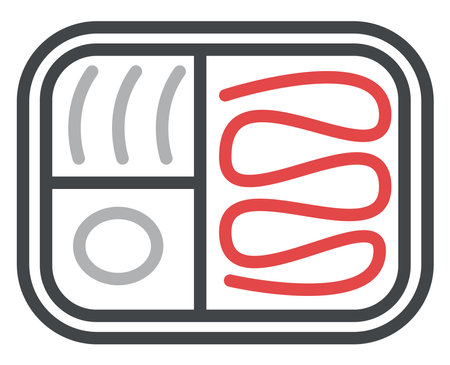 Office lunch, illustration, vector, on a white background.のイラスト素材