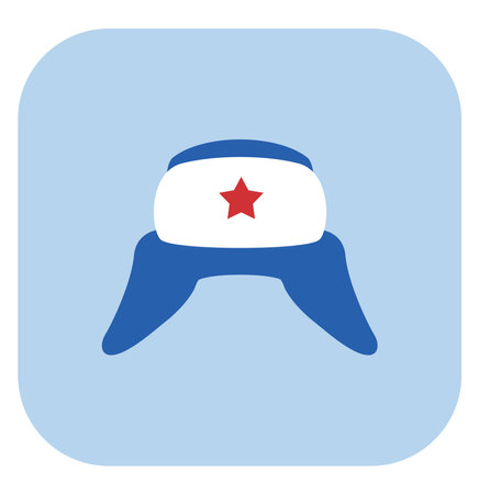 Russian hat, illustration, vector, on a white background.のイラスト素材