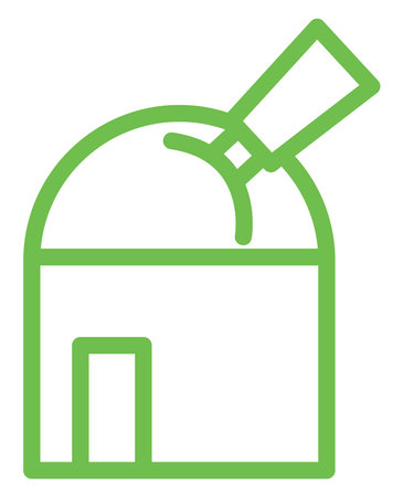 Space observatory, illustration, vector, on a white background.のイラスト素材