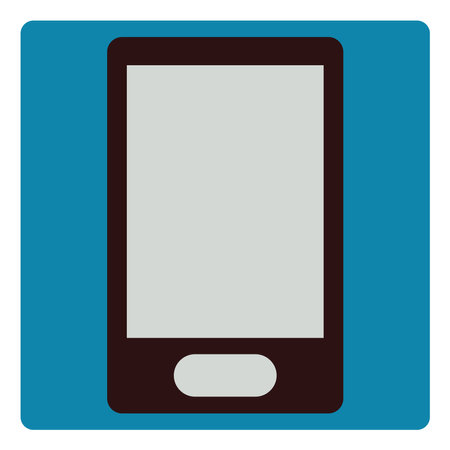 Modern smart phone, illustration, vector, on a white background.のイラスト素材
