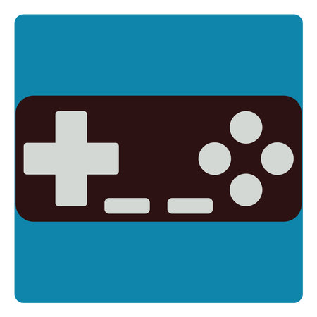 Retro gaming joystick, illustration, vector, on a white background.