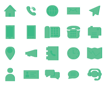 Contacts app icon pack, illustration, vector, on a white background.のイラスト素材