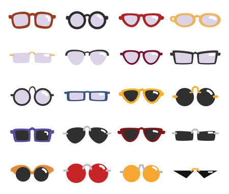 Modern eye wear, illustration, vector, on a white background.のイラスト素材