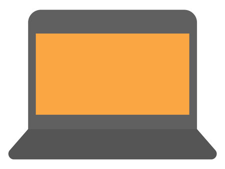 Grey laptop, illustration, vector, on a white background.のイラスト素材