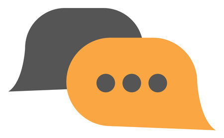 Work chat, illustration, vector, on a white background.のイラスト素材