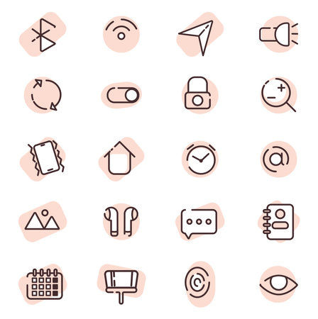 Phone media, illustration, vector, on a white background.のイラスト素材