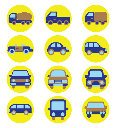 Transportation vehicles, illustration, vector, on a white background.のイラスト素材