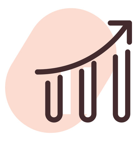 Profit increase, illustration, vector, on a white background.のイラスト素材
