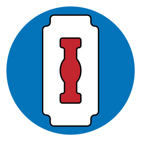 Barber shop razor, illustration, vector, on a white background.のイラスト素材