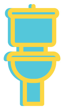 Bathroom toilet, illustration, vector, on a white background.のイラスト素材