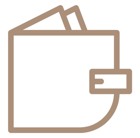 Elegant business wallet, illustration, vector, on a white background.のイラスト素材