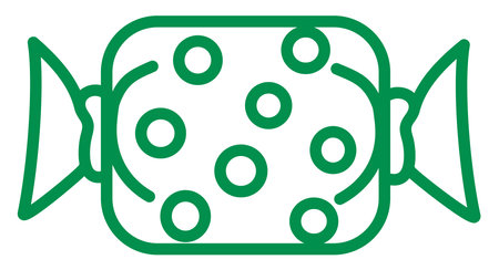 Green kiwi the fruit candy, illustration, vector, on a white background.のイラスト素材