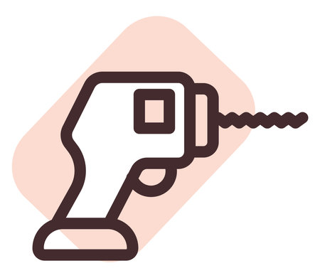 Wood drill, illustration, vector, on a white background.のイラスト素材