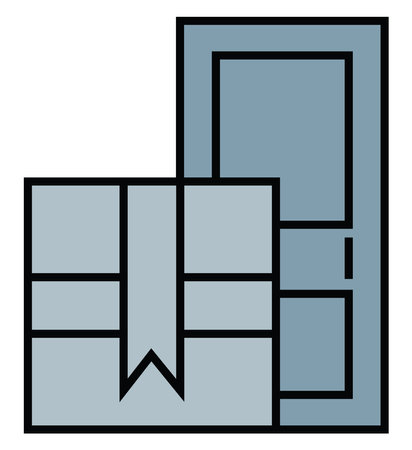 Package delievered, illustration, vector, on a white background.のイラスト素材