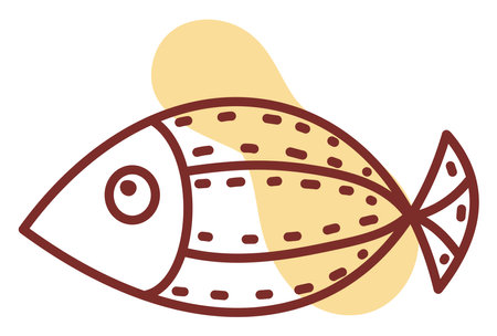 Interesting goldfish, illustration, vector, on a white background.のイラスト素材