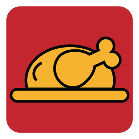 Fried chicken, illustration, vector, on a white background.のイラスト素材