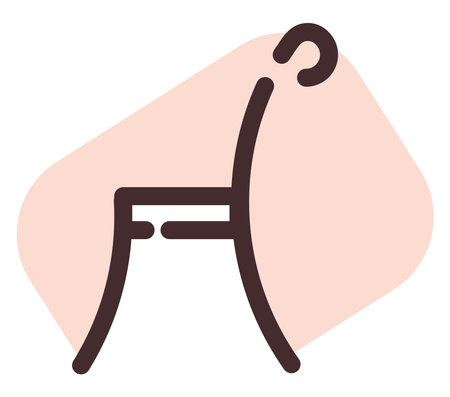 Simple pink chair, illustration, vector, on a white background.のイラスト素材