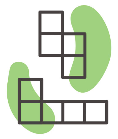 Tetris game, illustration, vector, on a white background.のイラスト素材