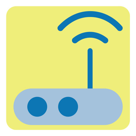 Internet router, illustration, vector, on a white background.のイラスト素材