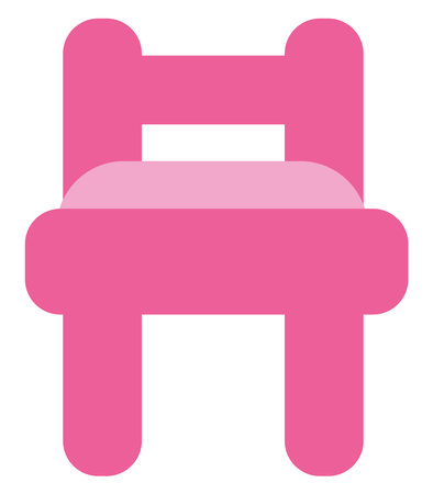 Kindergarten pink chair , illustration, vector, on a white background.のイラスト素材