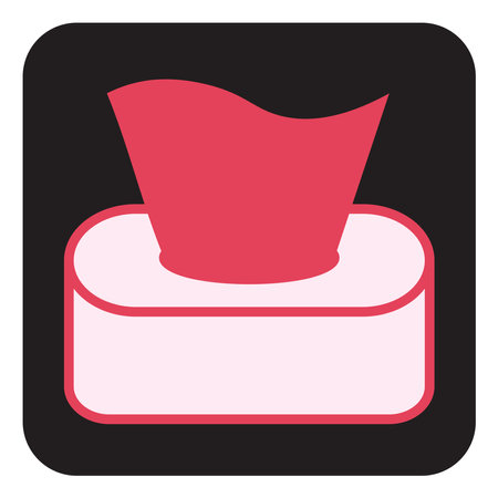 Menstrual sanitary napkin, illustration, vector, on a white background.のイラスト素材