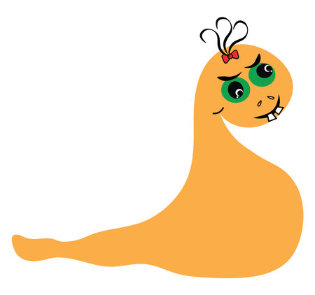 Cunning monster, illustration, vector, on a white background.のイラスト素材