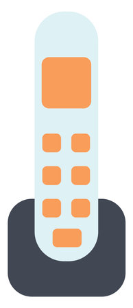 Home phone, illustration, vector, on a white background.のイラスト素材