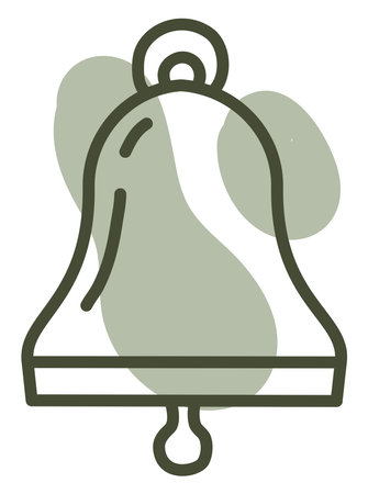 School bell, illustration, vector, on a white background.