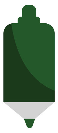 Green pen, illustration, vector, on a white background.のイラスト素材