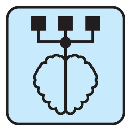 Brain connection, illustration, vector, on a white background.のイラスト素材