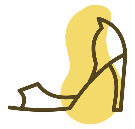 Modern high heels, illustration, vector, on a white background.のイラスト素材